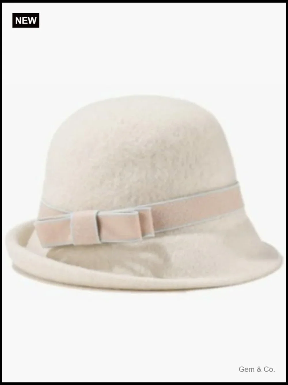 Vintage Felt Cloche Hat Winter Fall Solid Fedora Bucket Cap Elegant Bowler
